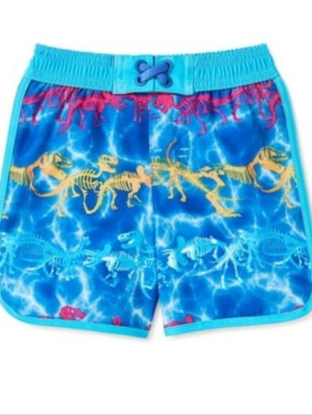 ❤️Kids Blue Dino Skeletal Swim Trunks
